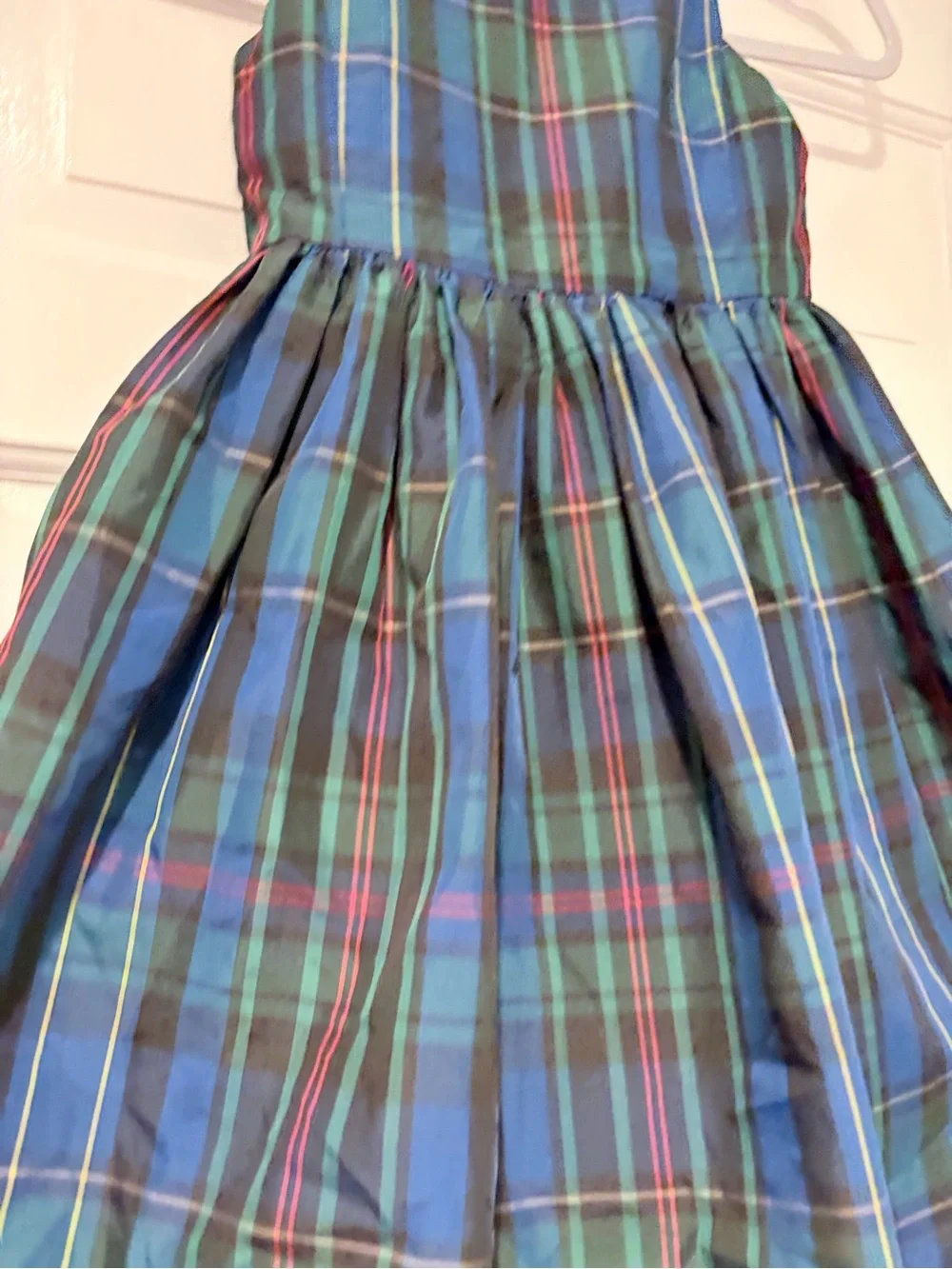 Ralph Lauren Girls Blue and Green Plaid Dress size 6